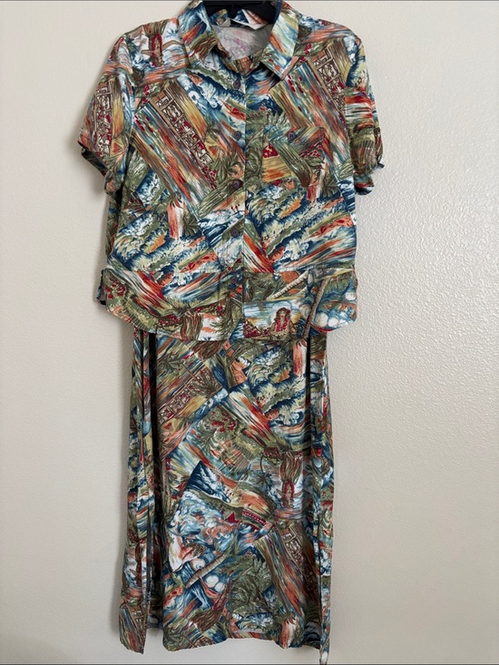 Melrose Studio Dresses & Skirts - Melrose Studio Petites Size Large 2 Piece Hawaiian Dress Set